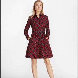 Brooks brothers red plaid dress size 8 no belt